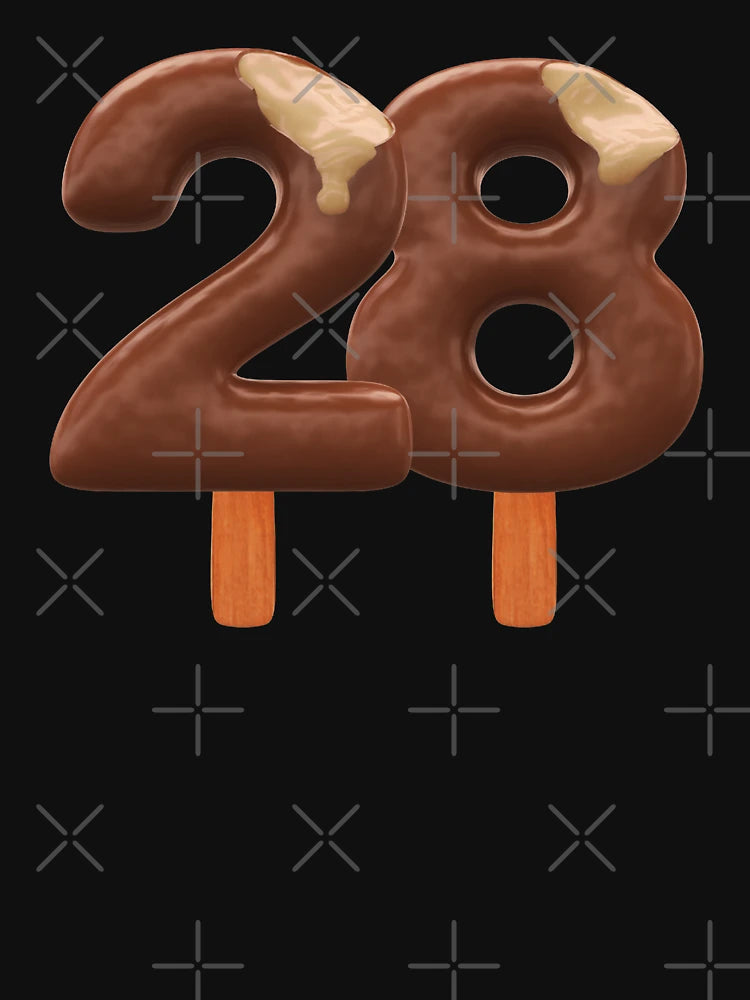 28 Ice Cream Twenty Eight Number 3d Chocolate