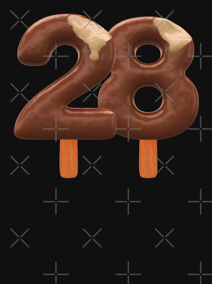 28 Ice Cream Twenty Eight Number 3d Chocolate