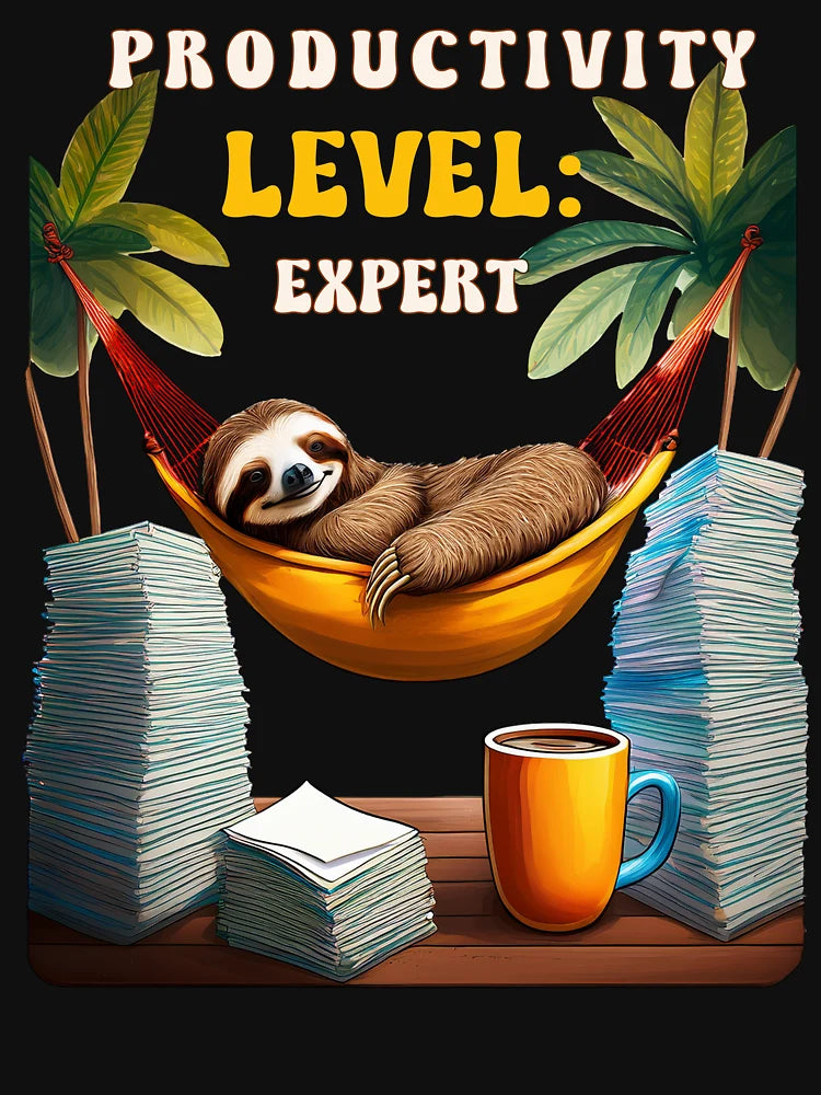 Funny Sloth on a Hammock on Vacation