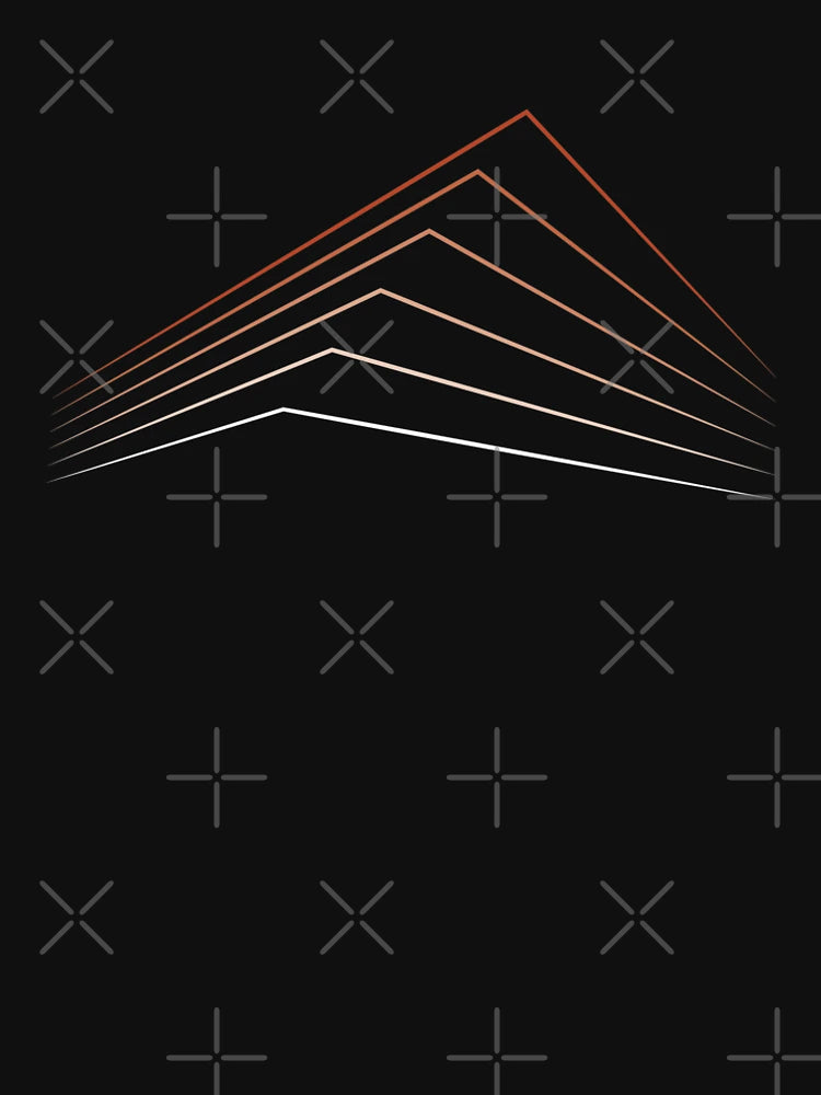 Abstract 3d building Orange to white