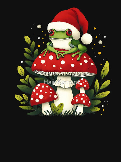 Festive Amphibian on Amanita Stool