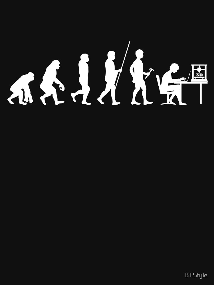 3D printing evolution shirt funny
