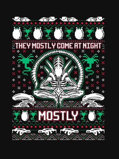Aliens Ugly Christmas Sweater They Mostly Come At Night