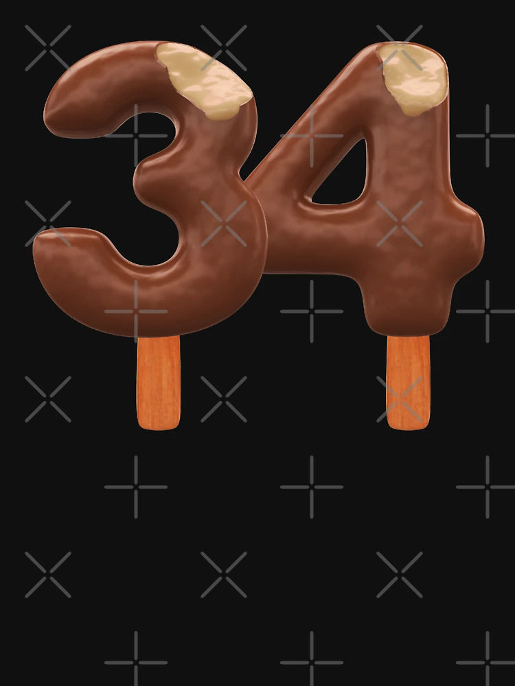 34 Ice Cream Thirty Four Number 3d Chocolate