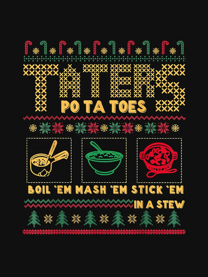 Funny Christmas Taters Potatoes Ugly