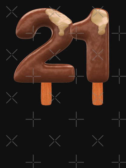 21 Ice Cream Twenty One Number 3d Chocolate
