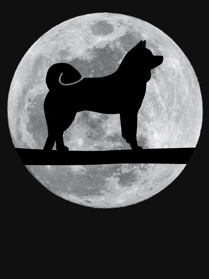 Akita Dog Night Moon akita inu Lover
