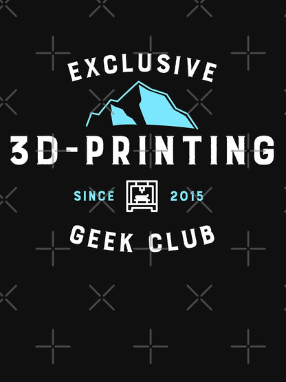 3d-printing club logo white and blue font