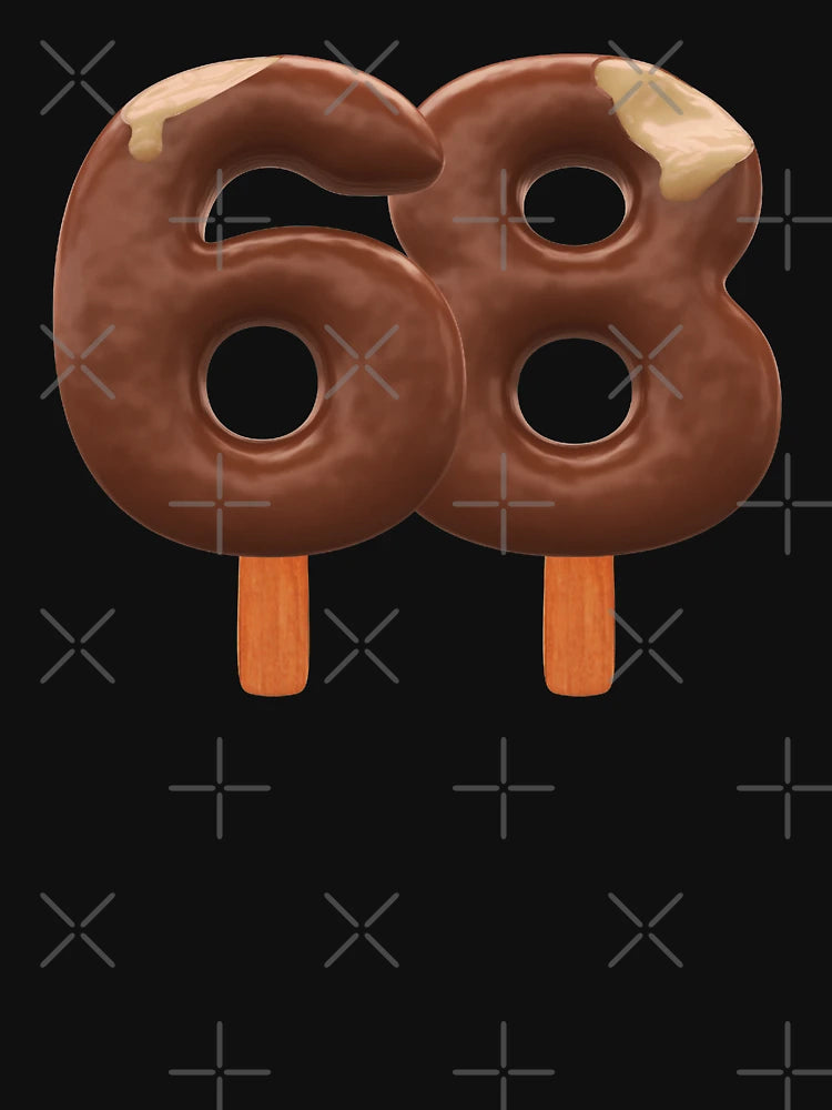 68 Ice Cream Sixty Eight Number 3d Chocolate