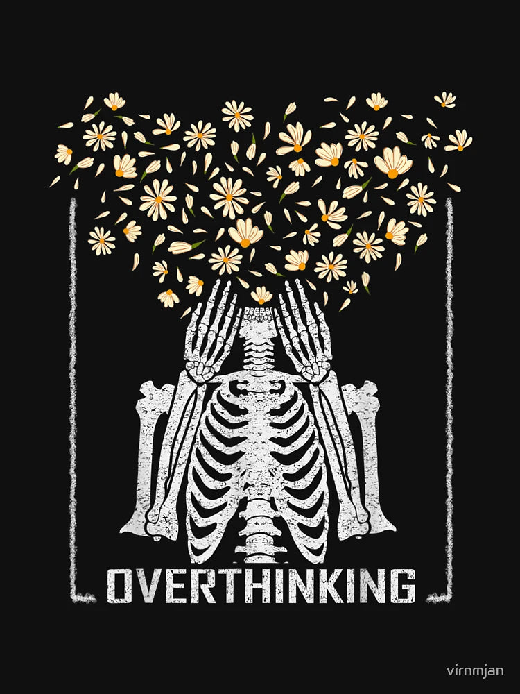 Dy Skeleton Overthinking Daisy Lover Costume Men Women TShirt24