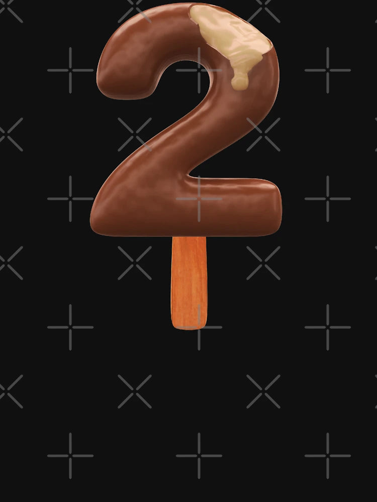 2 Ice Cream Two Number 3d Chocolate