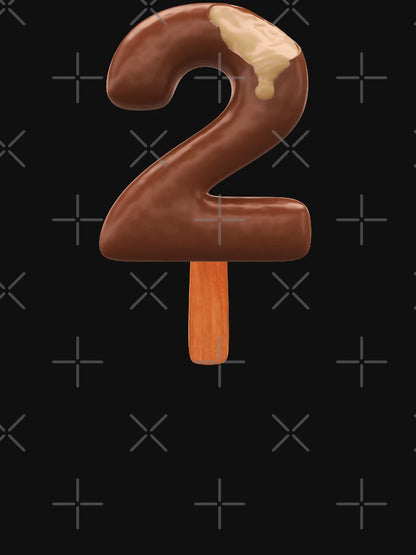 2 Ice Cream Two Number 3d Chocolate