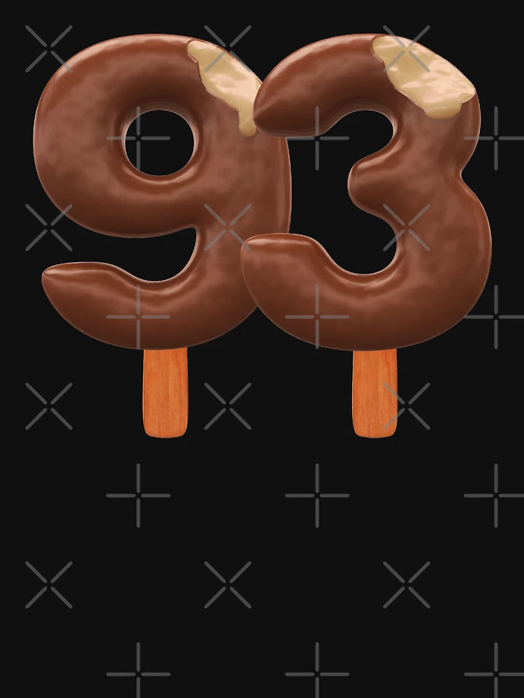 93 Ice Cream Ninenty Three Number 3d Chocolate