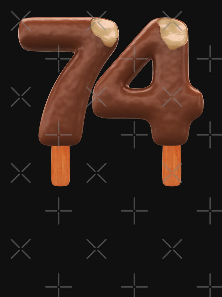 74 Ice Cream Seventy Four Number 3d Chocolate