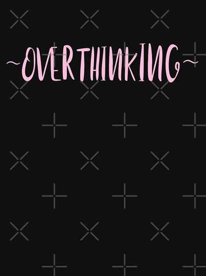 Overthinking Minimalist Bold Text Sticker (Pink)
