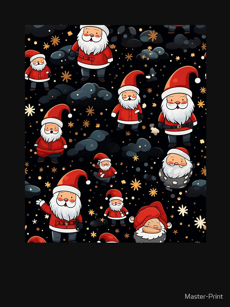 Festive Christmas Designs - Colorful Santa Clauses