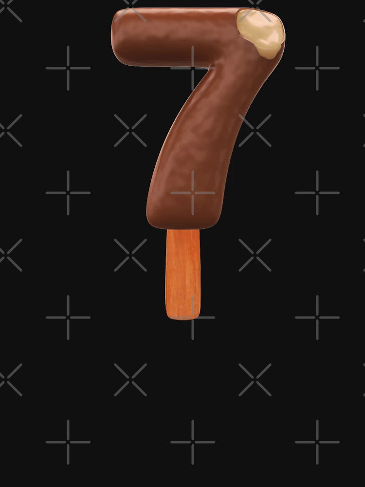 7 Ice Cream Seven Number 3d Chocolate