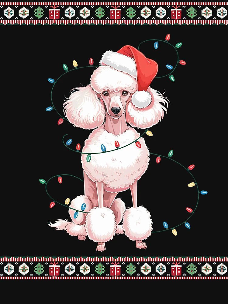 Dog Lover Santa Hat Ugly Standard Poodle Christmas