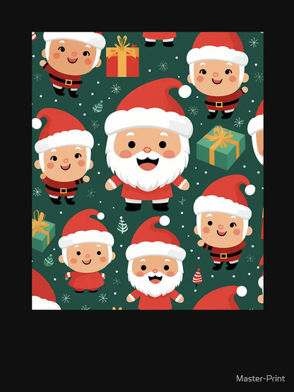 Festive Christmas Designs - Colorful Santa Clauses