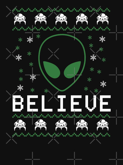 Alien UFO Festive Christmas tees