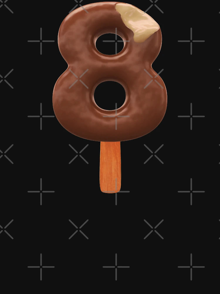 8 Ice Cream Eight Number 3d Chocolate