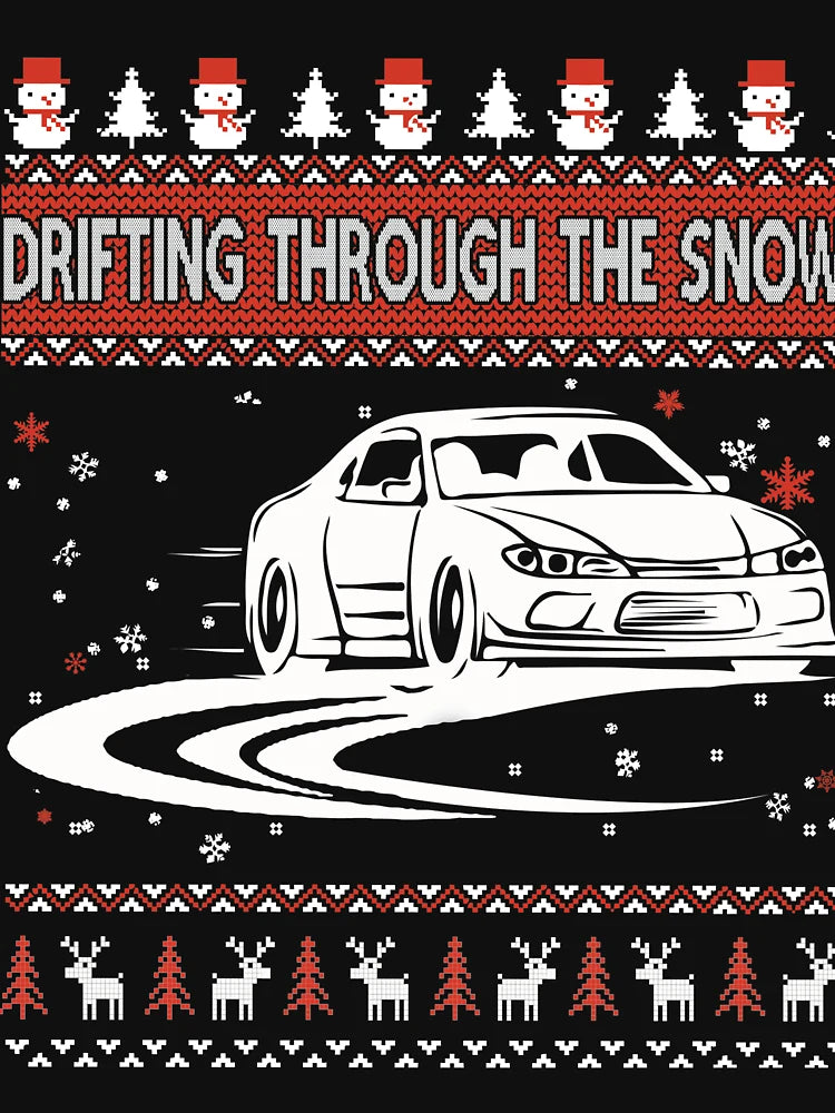Drifting Through The Snow Ugly Christmas Sweater