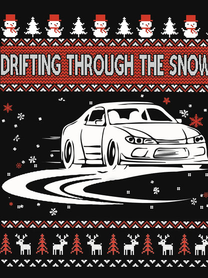Drifting Through The Snow Ugly Christmas Sweater