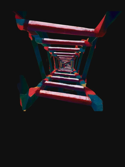 Endless abstract 3D staircase graphic design