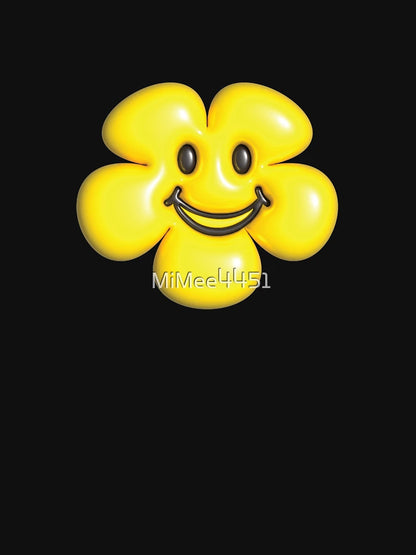 3d yellow flower smiley face.