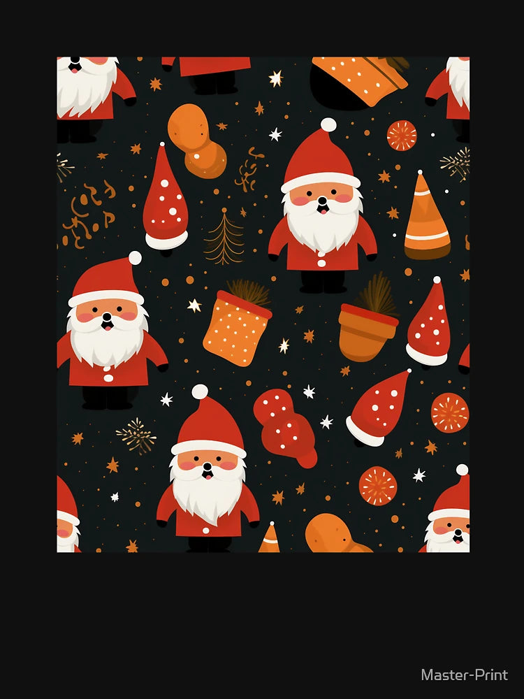 Festive Christmas Designs - Colorful Santa Clauses