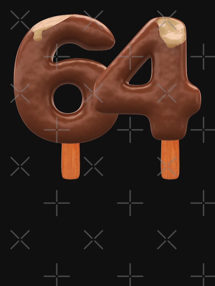 64 Ice Cream Sixty Four Number 3d Chocolate