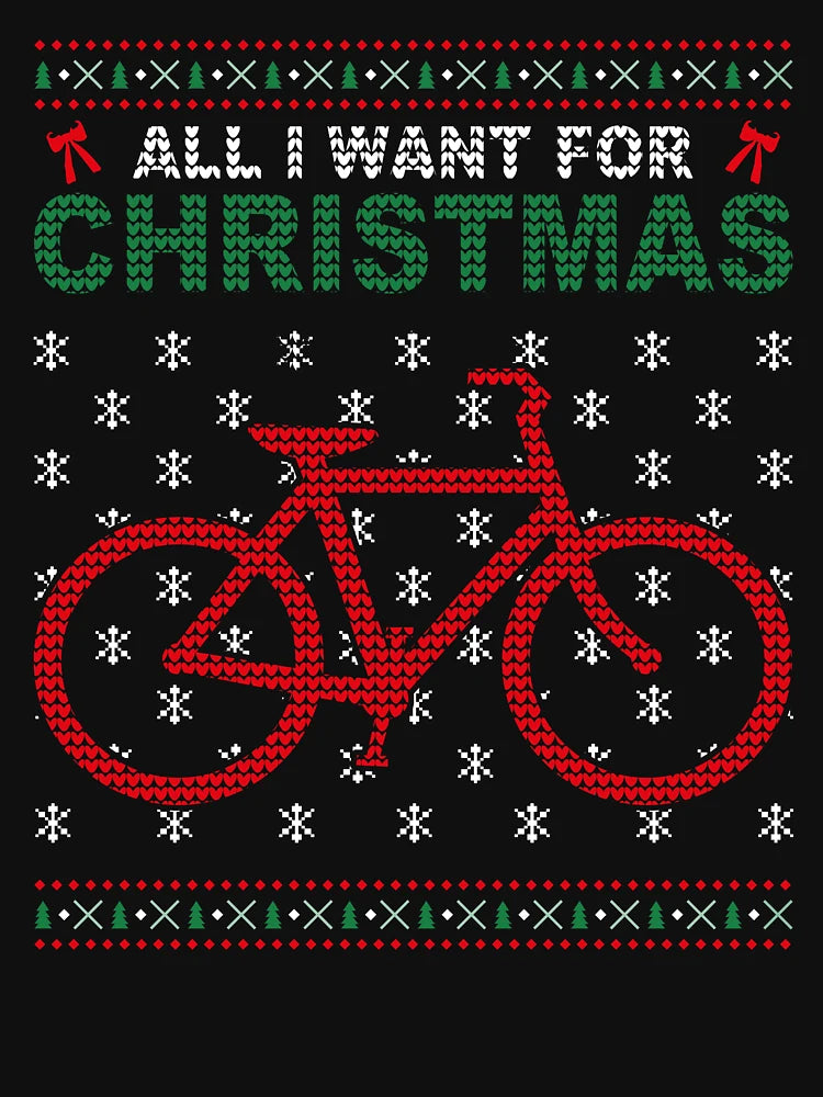 All I Want Bicycle Ugly Christmas Sweater