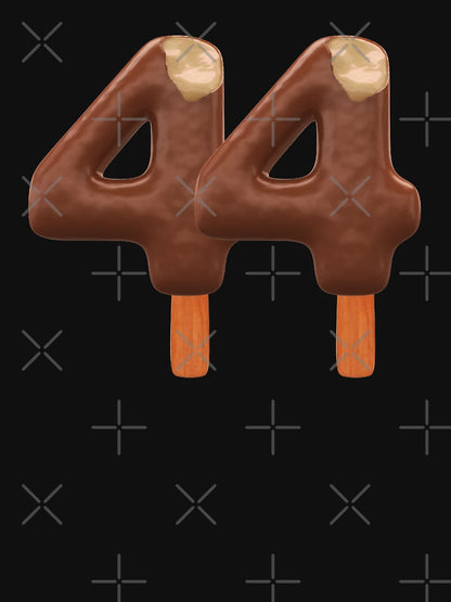 44 Ice Cream Fourty Four Number 3d Chocolate