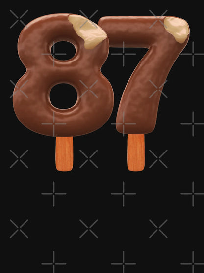 87 Ice Cream Eighty Seven Number 3d Chocolate
