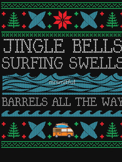 Funny Christmas Surfing Surf Board Ugly Christmas Xmas