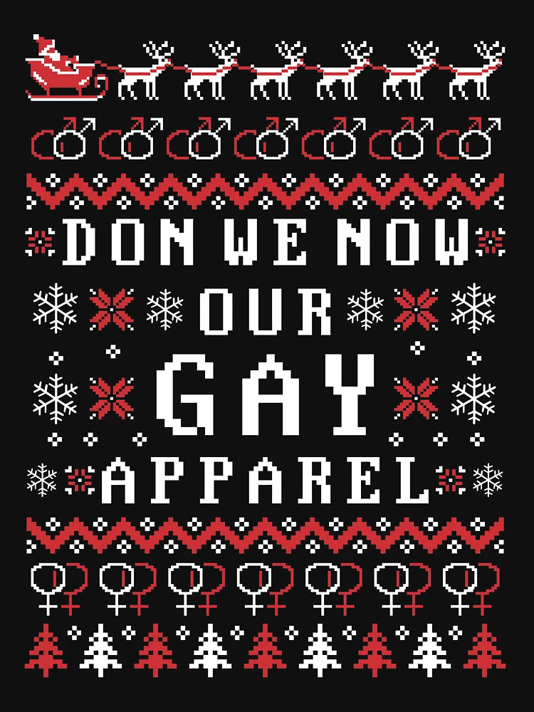 Don We Now Our Gay Apparel LGBT Ugly Sweater for Christmas, Don, We, Now, Our, Gay, Apparel, LGBT, Ugly, Sweater, for, Christmas