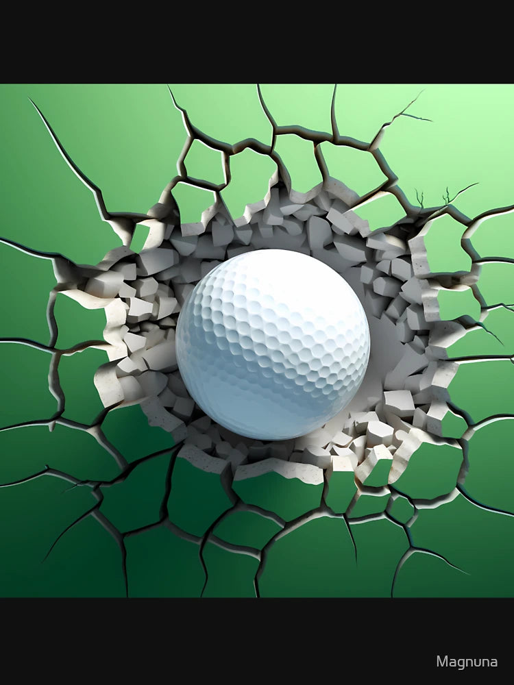 3D Golf Ball in a Wall Hole