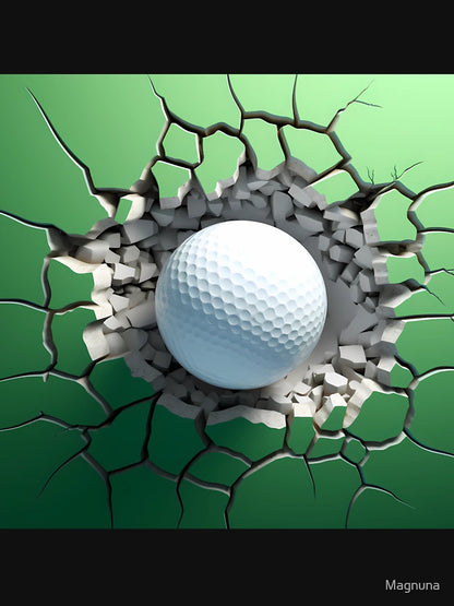3D Golf Ball in a Wall Hole