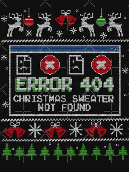 Error 404 Christmas Sweater Not Found Ugly Christmas Jumper Knitted