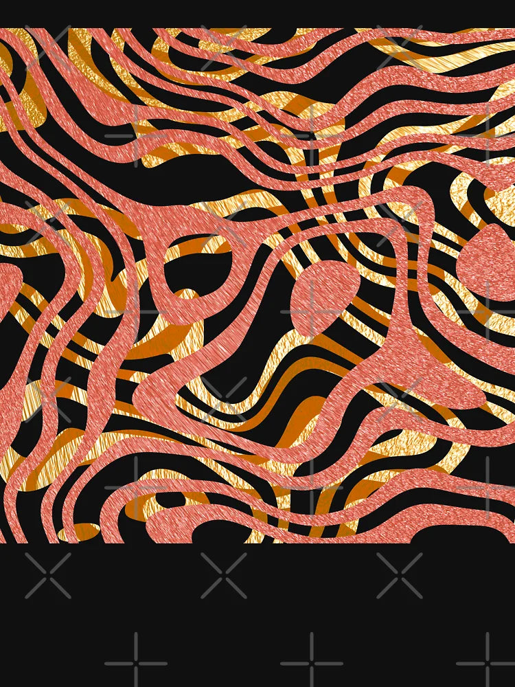 3D abstract metallic curves