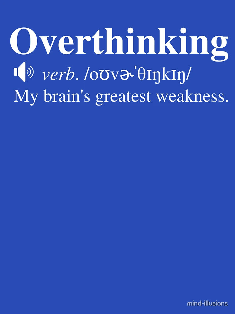Overthinking Definition (Navy/Blue Background)