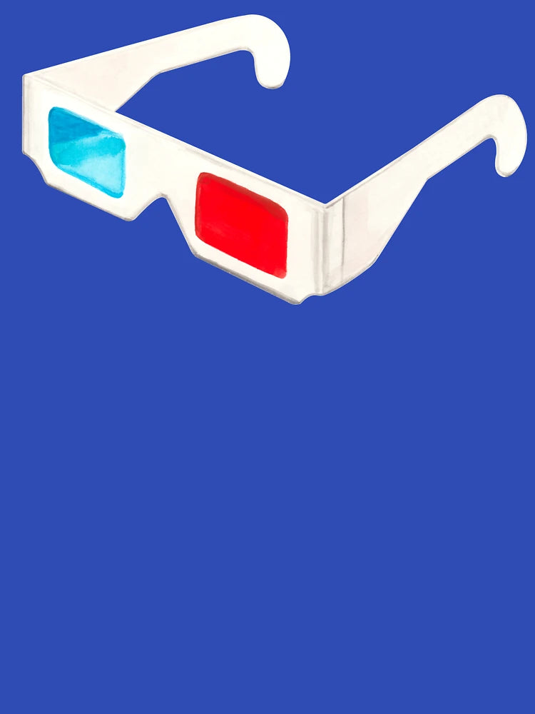 3D Glasses Pattern - Navy