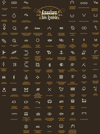 Hobo and Tramps Symbols, American mythology #4.