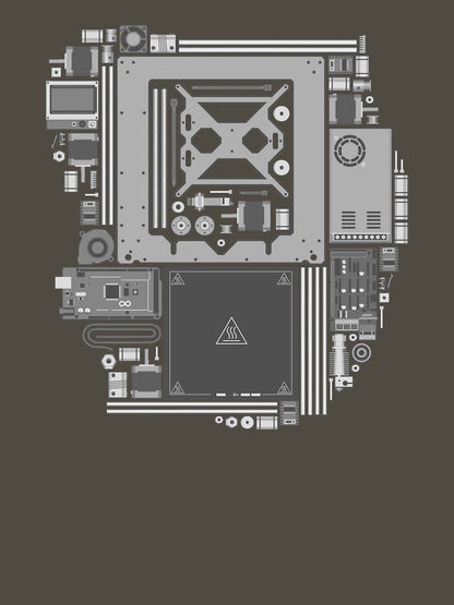 3D Printer Components Engineering T Shirt