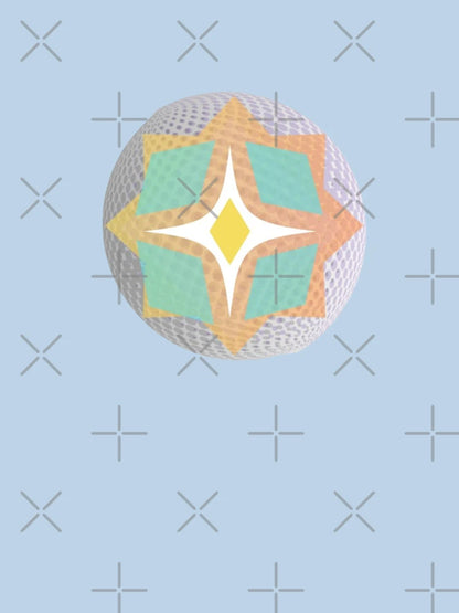 3D Polka Grey Orange Blue