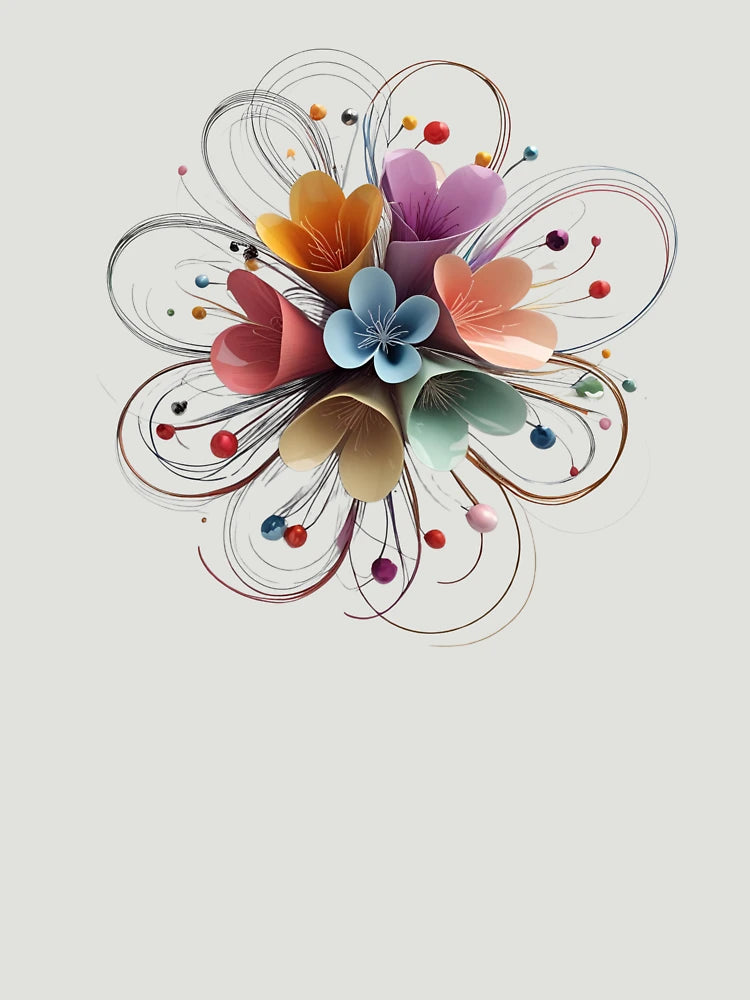 3Ddelicate rainbow bouquet