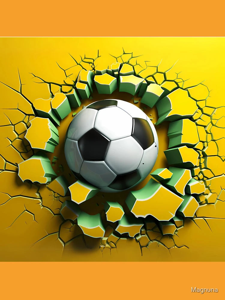 3D Soccer Ball in a Wall Hole