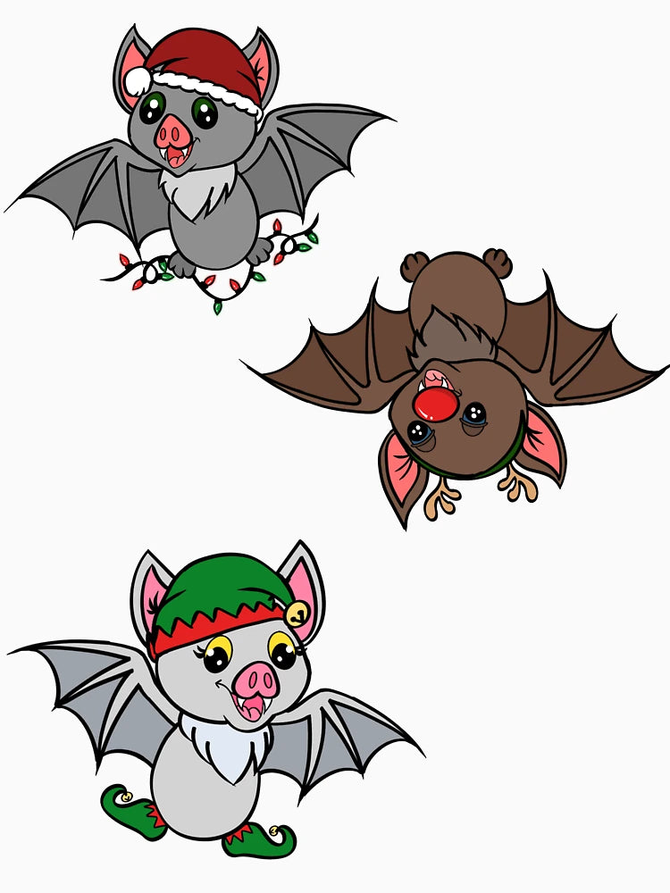 Festive Christmas Bats