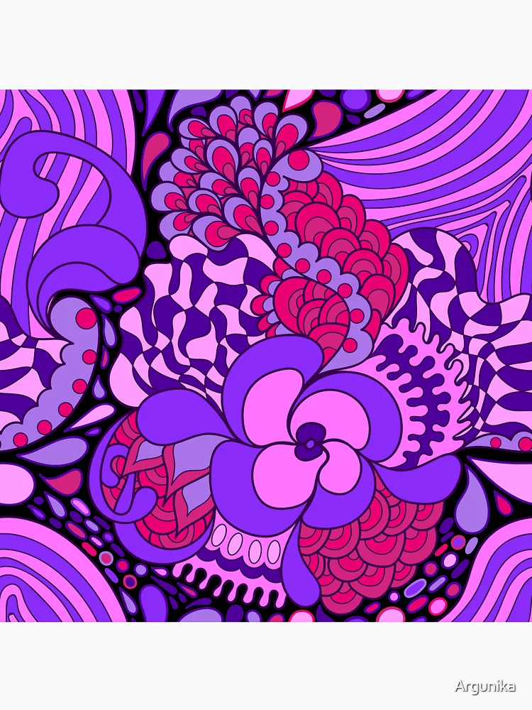 60s hippie psychedelic pattern