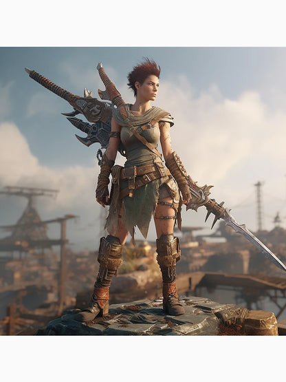 3D Character Game Battle warrior woman